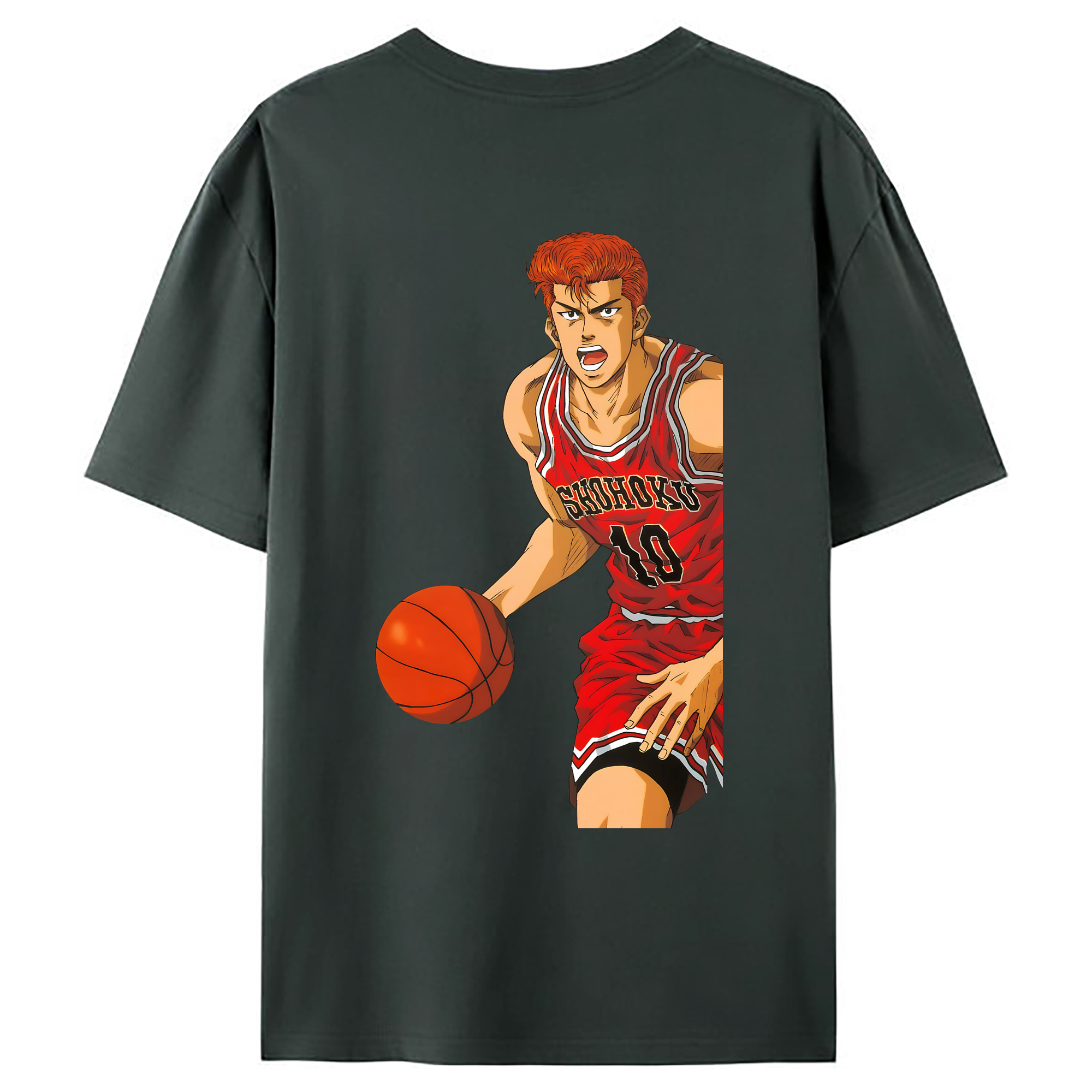 （画像用） SLAM DUNK／スラムダンク 綿100％ メンズ半袖Tシャツ（バックプリント） 通気性